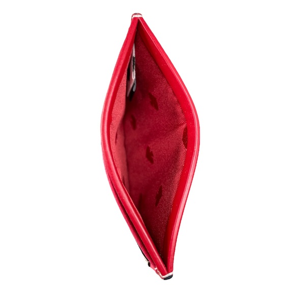 Kate Spade Bing Cherries Small Slim Card Holder Cream Red Pink - Picture 3 of 5